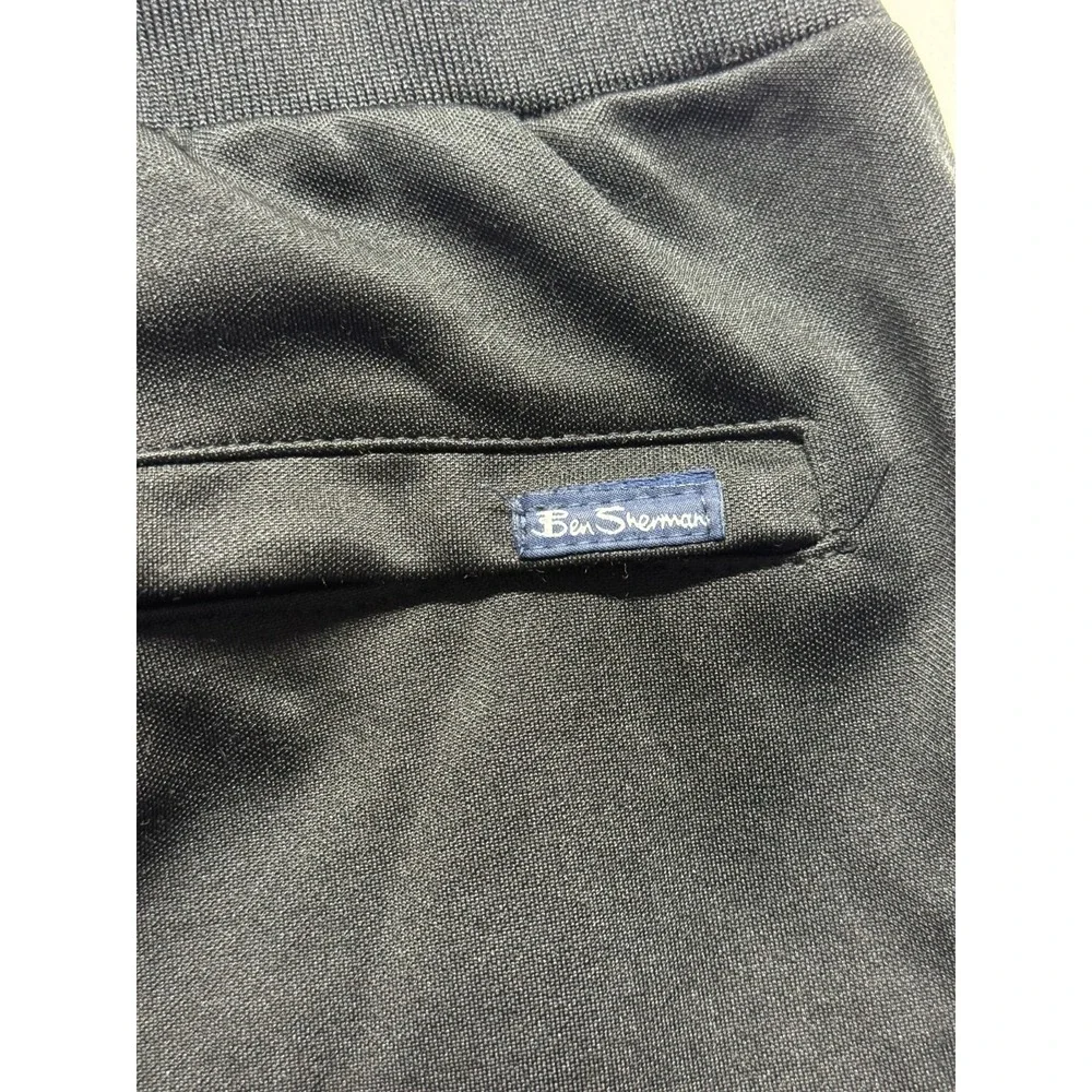 Ben Sherman Track Pants Mens Large Black Drawstring Straight Leg Athletic Wear